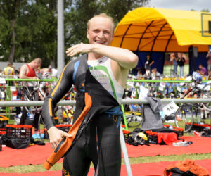 Karolak, Adamczyk,Topa i Grass w triathlonie