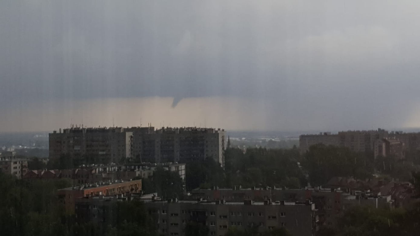 Trąba powietrzna nad Krakowem