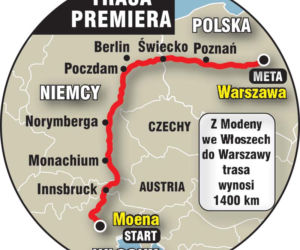 Sam prowadził samochód z Włoch