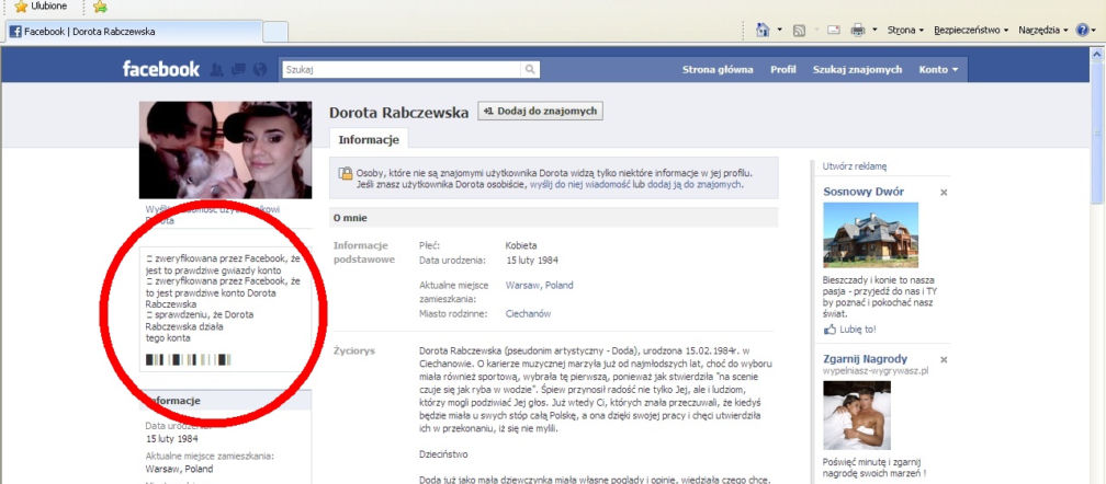 Konto Dody na Facebooku - prawdziwe, oficjalne kontra ...