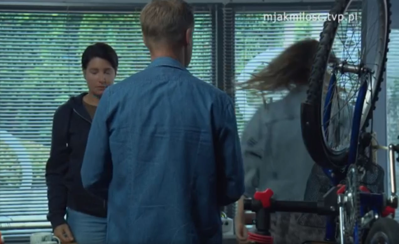 M jak miłość. Paweł (Rafał Mroczek), Majka (Laura Samojłowicz), Franka (Dominika Kachlik)