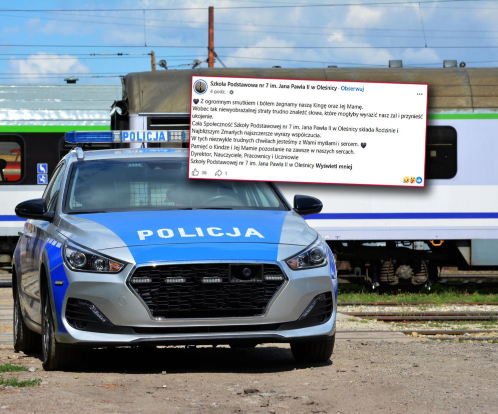 Tragedia na torach w Oleśnicy. Nie żyją 9-letnia Kinga i jej mama. Szkoła żegna uczennicę