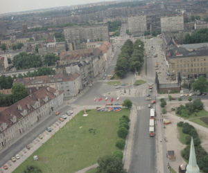 Szczecin z lotu ptaka w latach 80. XX wieku