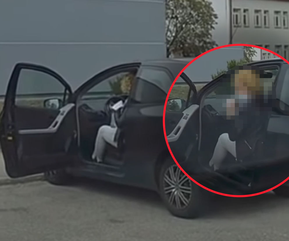 Usłyszała klakson i pokazała palec