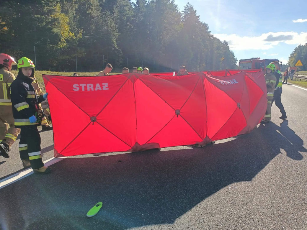 Śmiertelny wypadek na S7 w Świętokrzyskiem
