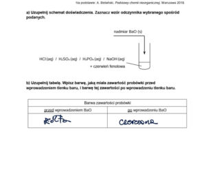 Matura próbna CKE 2026 - chemia. Poprawne odpowiedzi