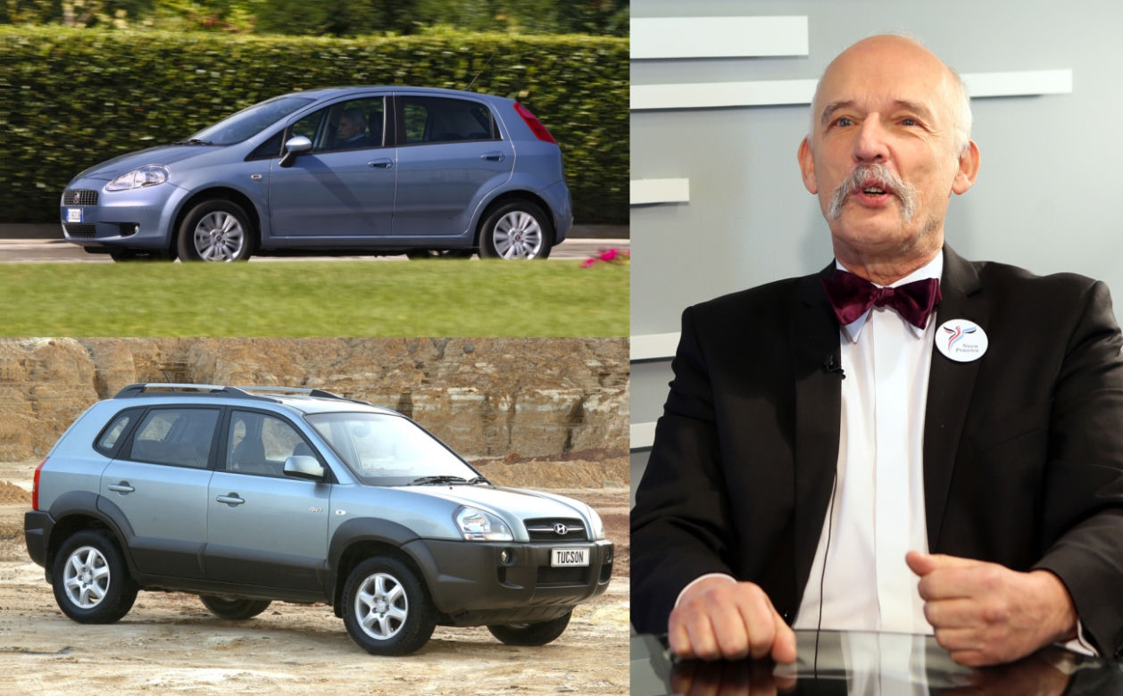 Janusz Korwin-Mikke i jego samochody