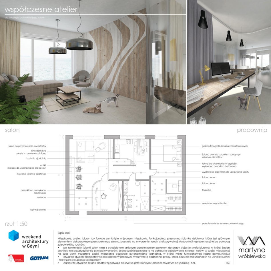 Najlepsze projekty wnętrz inspirowanych modernizmem - wyniki konkursu „Współczesne Atelier”