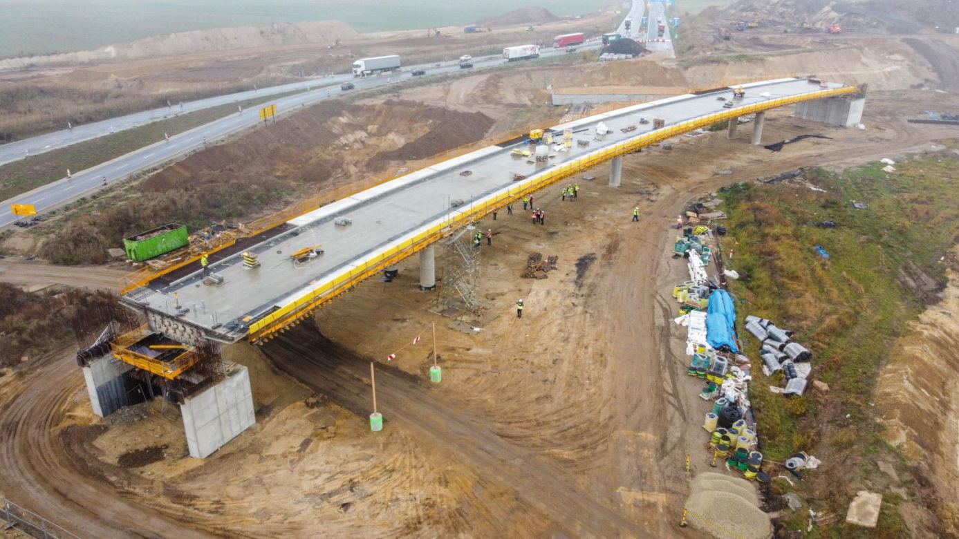 Budowa węzła w Kołbaskowie na autostradzie A6