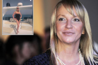 Tak się pręży 65-letnia Bojarska-Ferenc w skąpym kostiumiku kąpielowym! Pokaz mody mężowi urządzałam