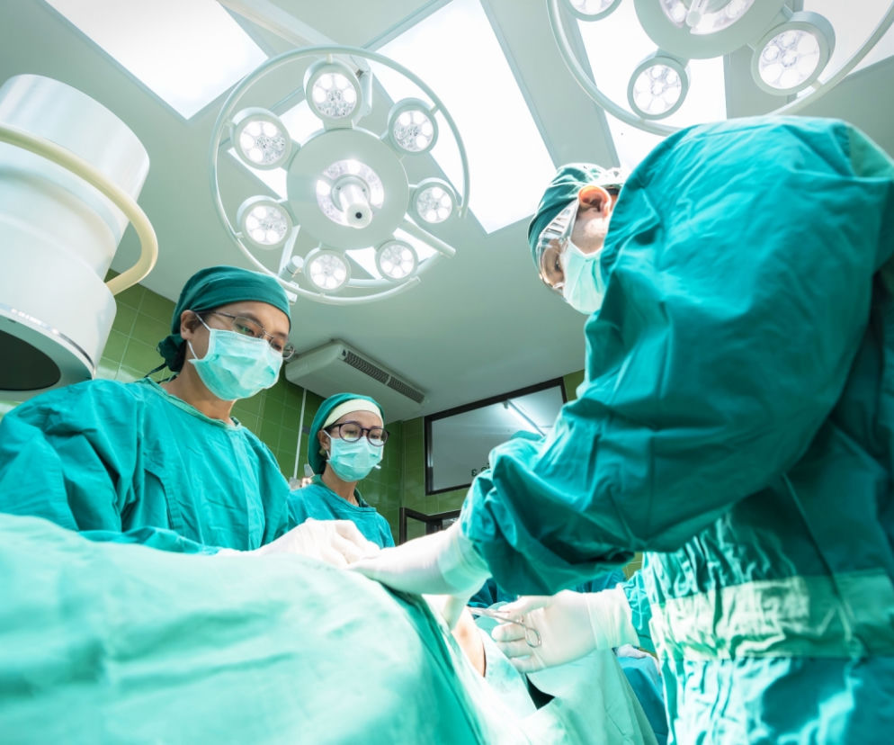 Surgery in hospital, clinic and doctors