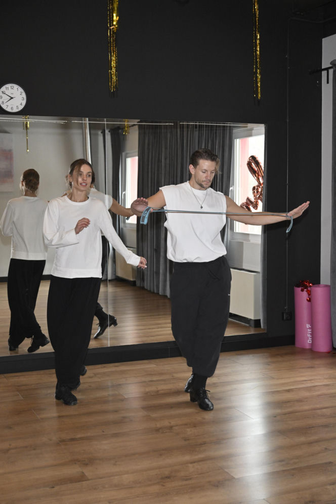 Sebastian Fabijański na probach do "Tańca z Gwiazdami"