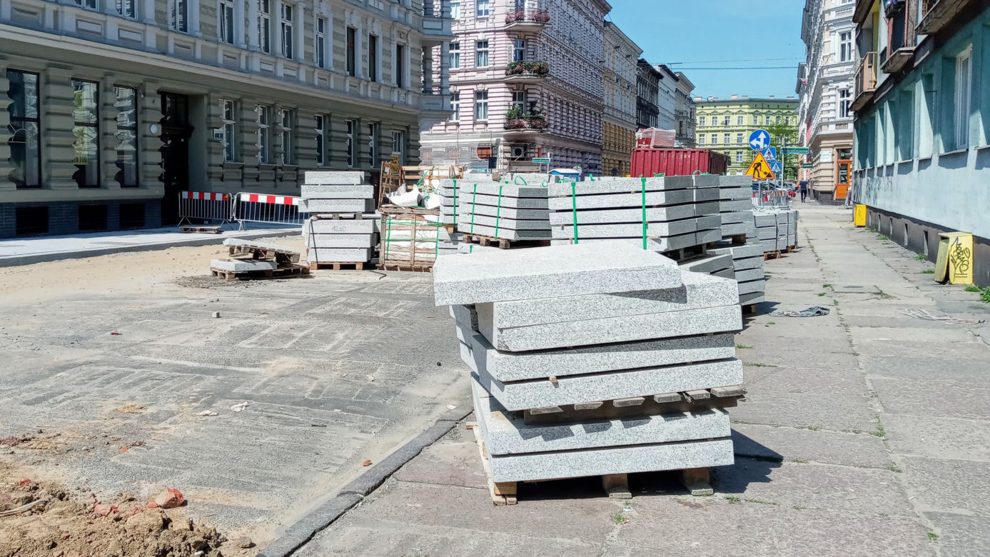 Przebudowa ulic w centrum Szczecina - maj 2020