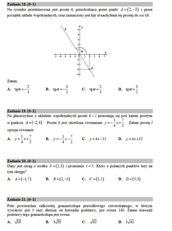 Matura 2017 matematyka podstawowa. [ARKUSZE, ZADANIA, PRZECIEKI]