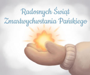 Religijna kartka na Wielkanoc