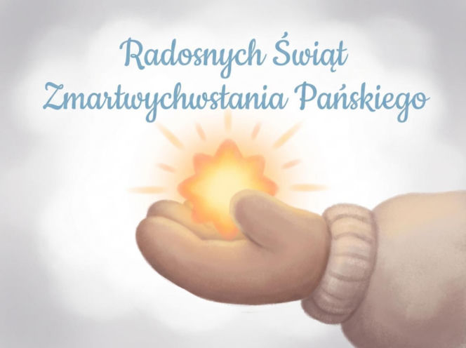 Religijna kartka na Wielkanoc