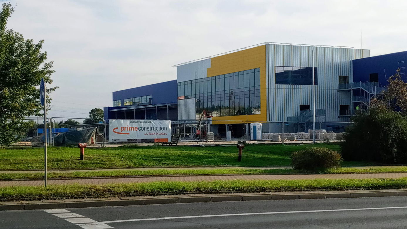 Budowa sklepu IKEA w Szczecinie - październik 2020
