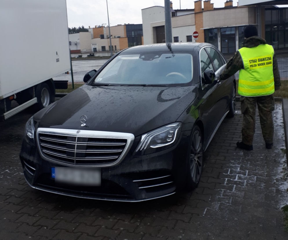 Kradziony Mercedes Klasy S miał wyjechać na Białoruś