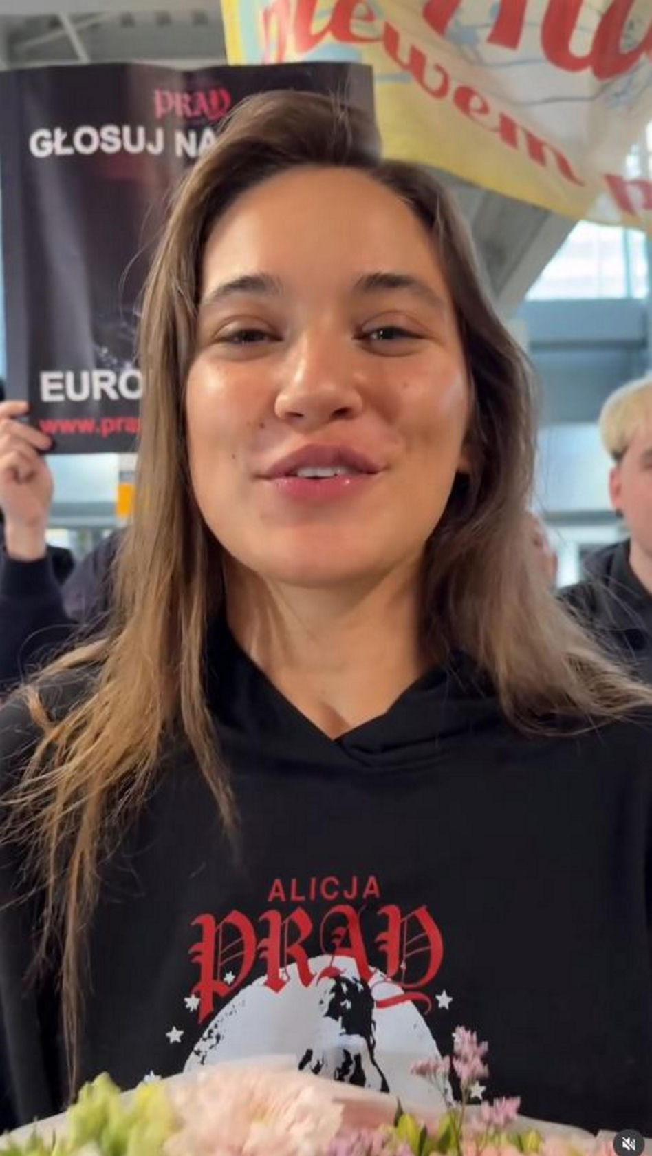 Alicja Szemplińska na lotnisku