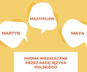 IMIONA NIEZALECANE przez Radę Języka Polskiego