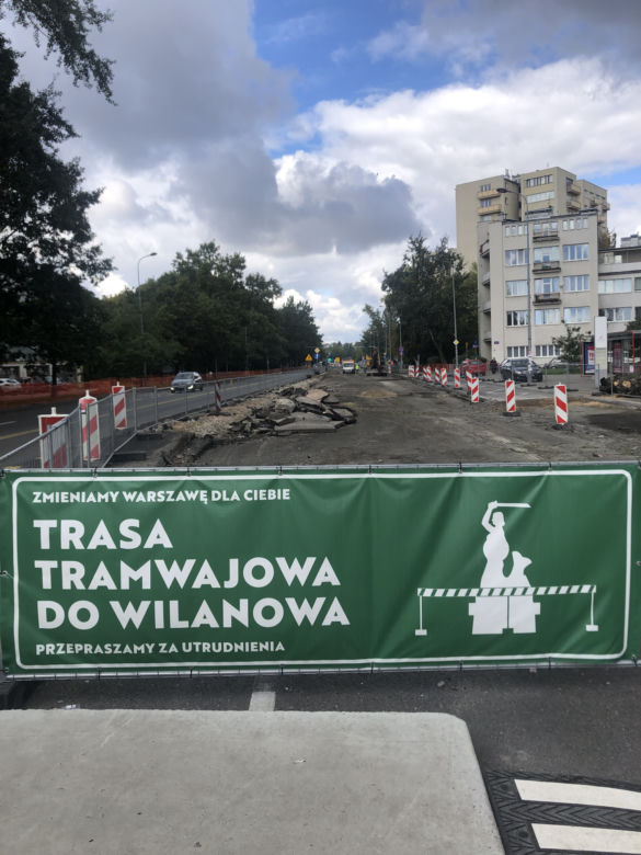 Tramwaj do Wilanowa. Jak wygląda budowa w okolicy ul. Dolnej?