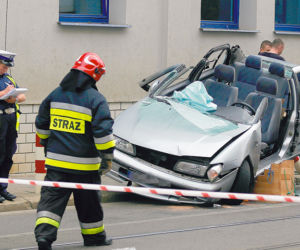 Nissan nadział się na słupki