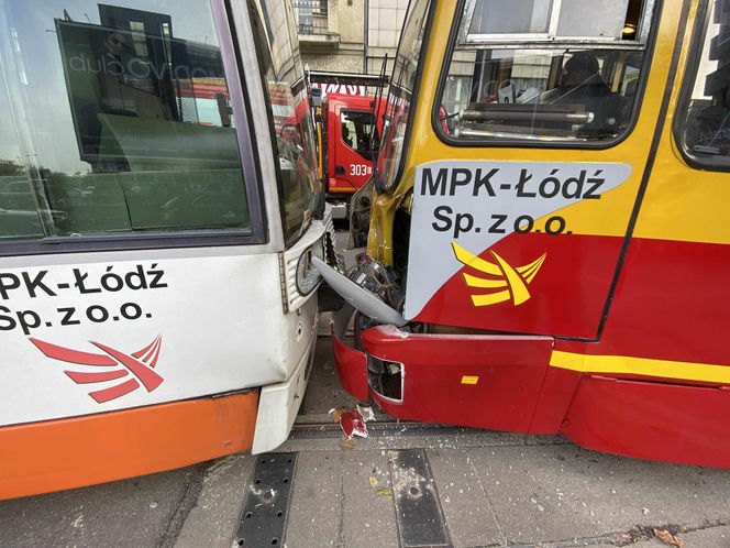 Zderzenie tramwajów na Piotrkowskiej