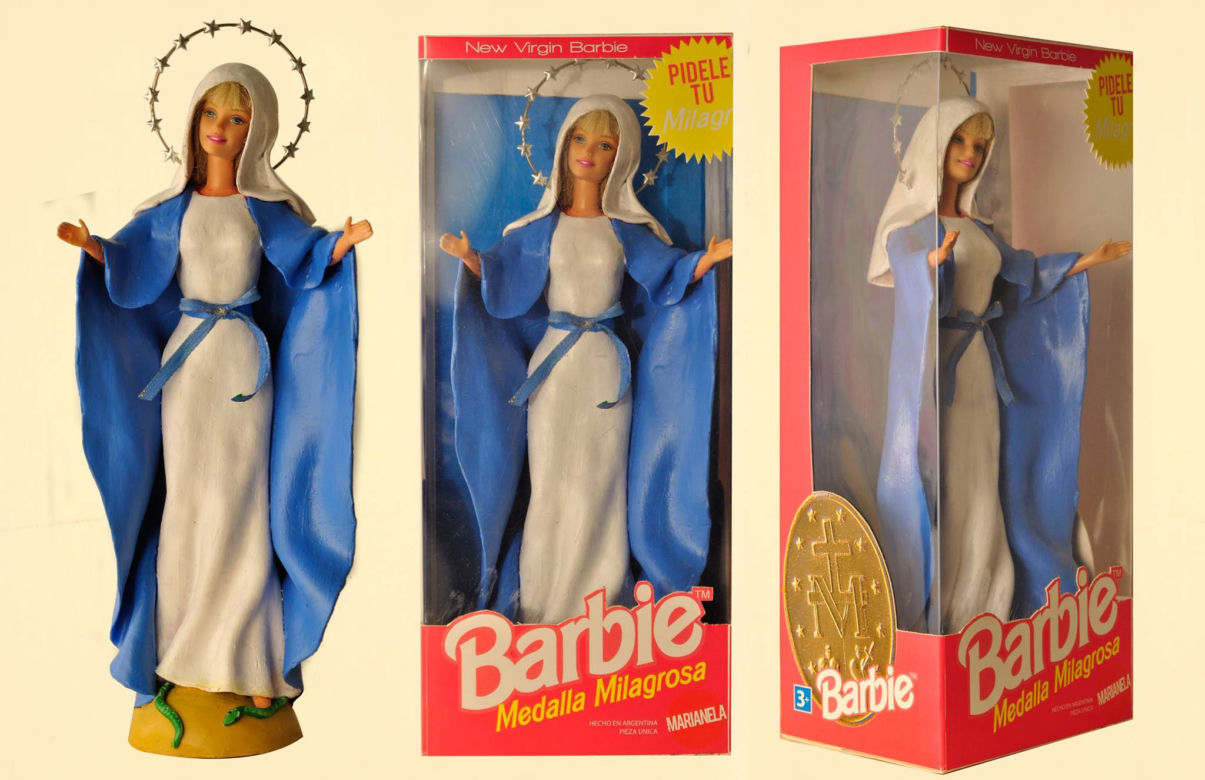 Matka Boska jako Lalka Barbie, Jezus na krzyżu jako Ken