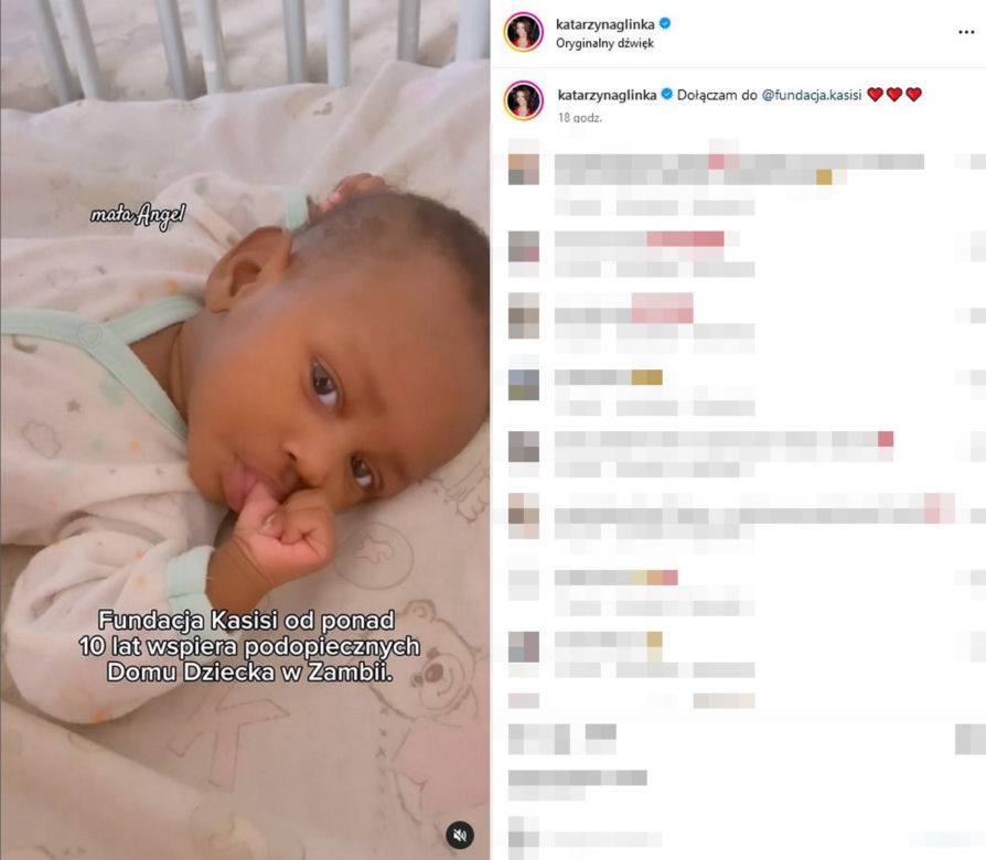 Katarzyna Glinka adoptowała dziecko