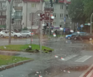 Białystok. Ulewa nad miastem 21.08.2019