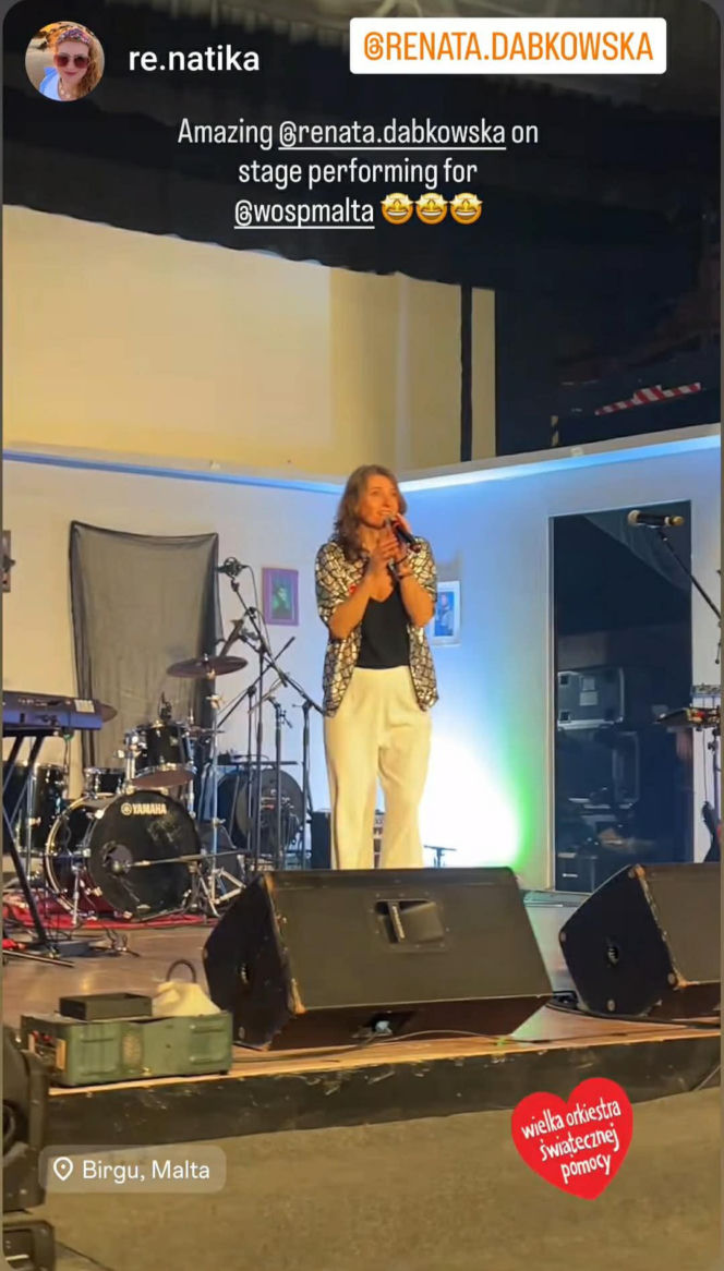 Przed laty była z Sixteen na Eurowizji, teraz zagrała dla WOŚP na Malcie. Tak dziś wygląda Renata Dąbkowska