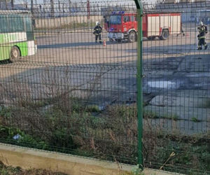 Pożar autobusu w Wejherowie [ZOBACZ ZDJĘCIA]