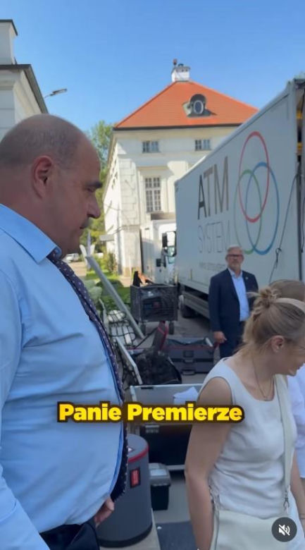 Donald Tusk na planie "Rancza"