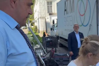 Donald Tusk na planie Rancza