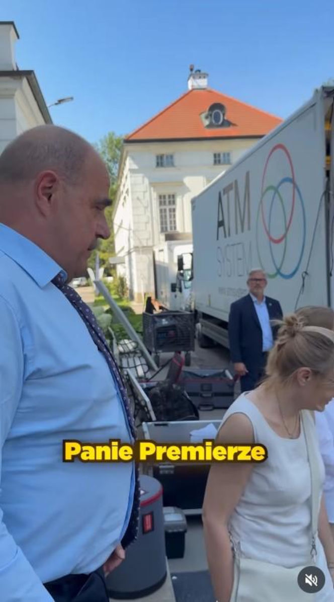 Donald Tusk na planie "Rancza"