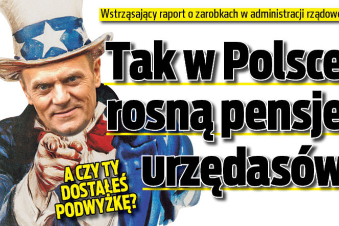 Tak w Polsce rosną pensje urzędasów