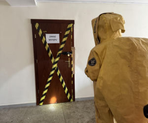 Potężne manewry strażaków na Pomorzu. Do akcji weszły psy ratownicze i policyjni antyterroryści