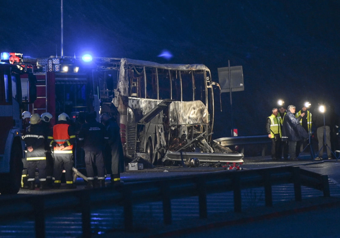 46 ofiar pożaru autokaru w Bułgarii