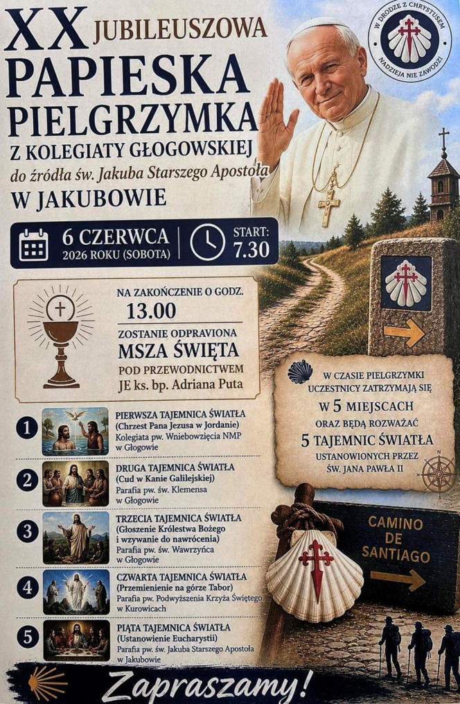Pielgrzymka Papieska do Jakubowa - plakat
