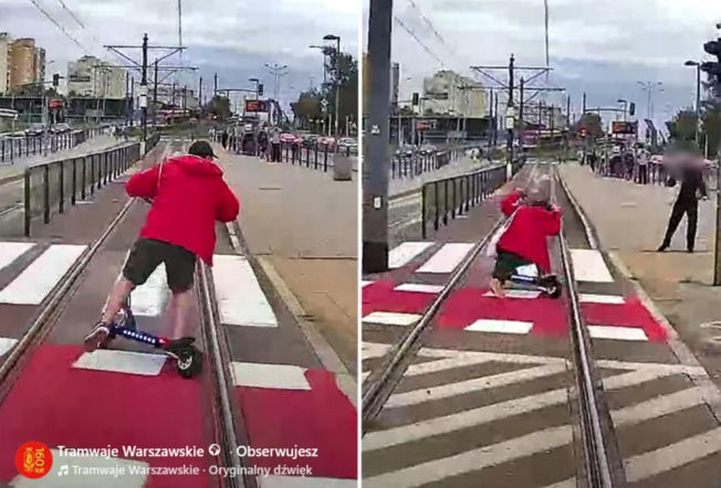 O krok od tragedii. Tramwaj niemal przejechał dziecko