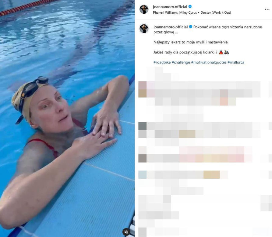 Joanna Moro trenuje na Majorce