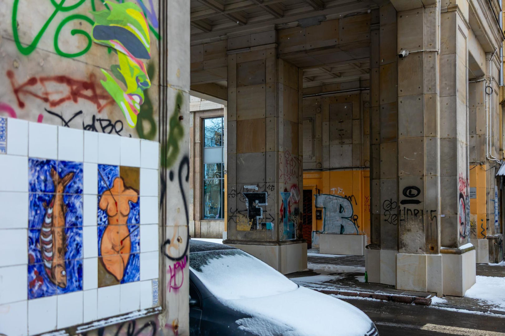 Graffiti w centrum Warszawy w 2026 r.