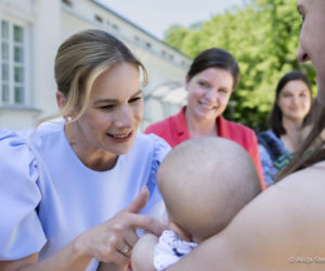 Marta Nawrocka podczas Dnia Matki