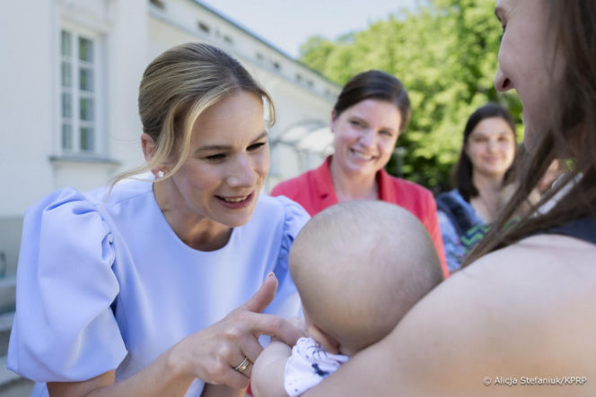 Marta Nawrocka podczas Dnia Matki