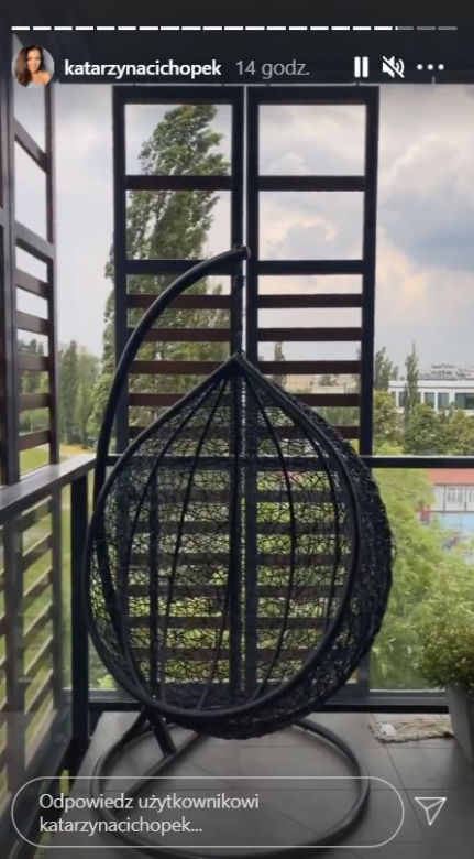 M jak miłość: balkon Katarzyny Cichopek (Kinga) z Instagrama