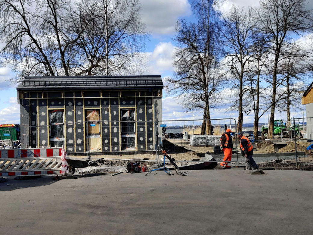 Przebudowa kąpieliska w Dąbiu - kwiecień 2021