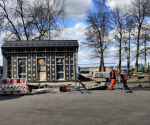 Przebudowa kąpieliska w Dąbiu - kwiecień 2021