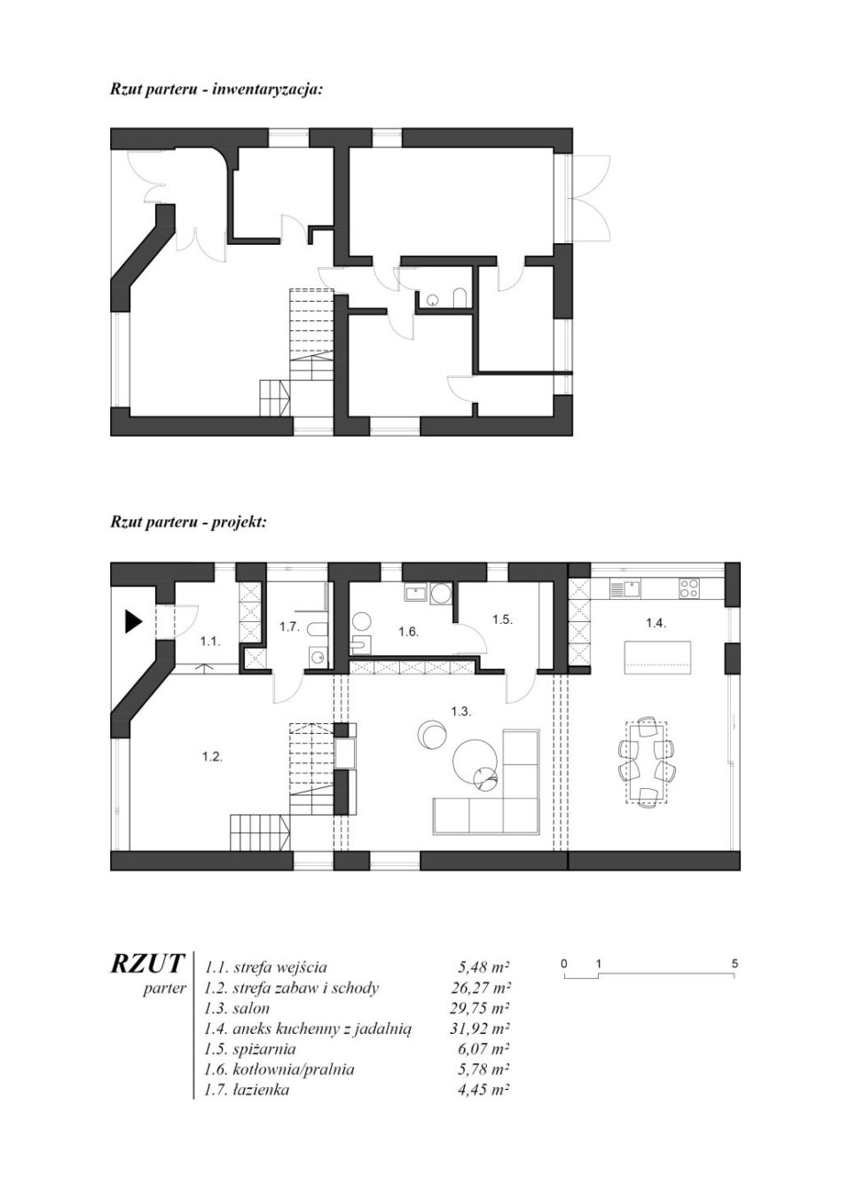 Wnętrze domu w Katowicach projektu biura 8486