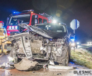 Groźny wypadek w Jenkowicach pod Oleśnicą