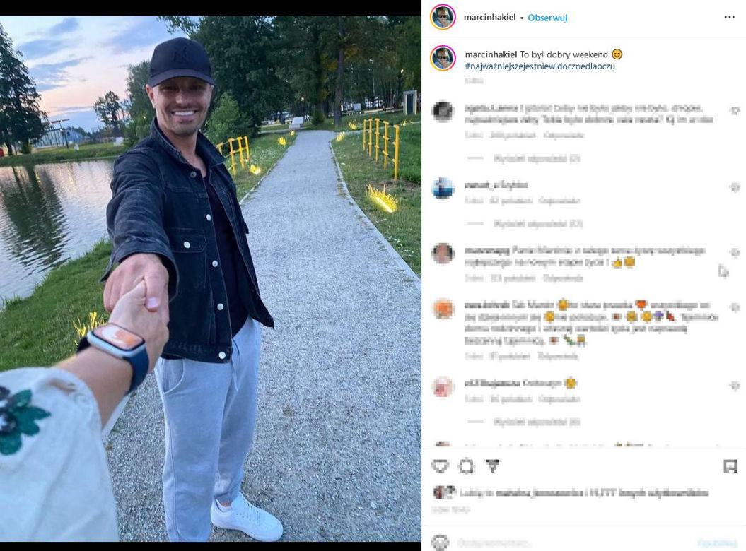 Marcin Hakiel spędza weekend z tajemniczą blondynką